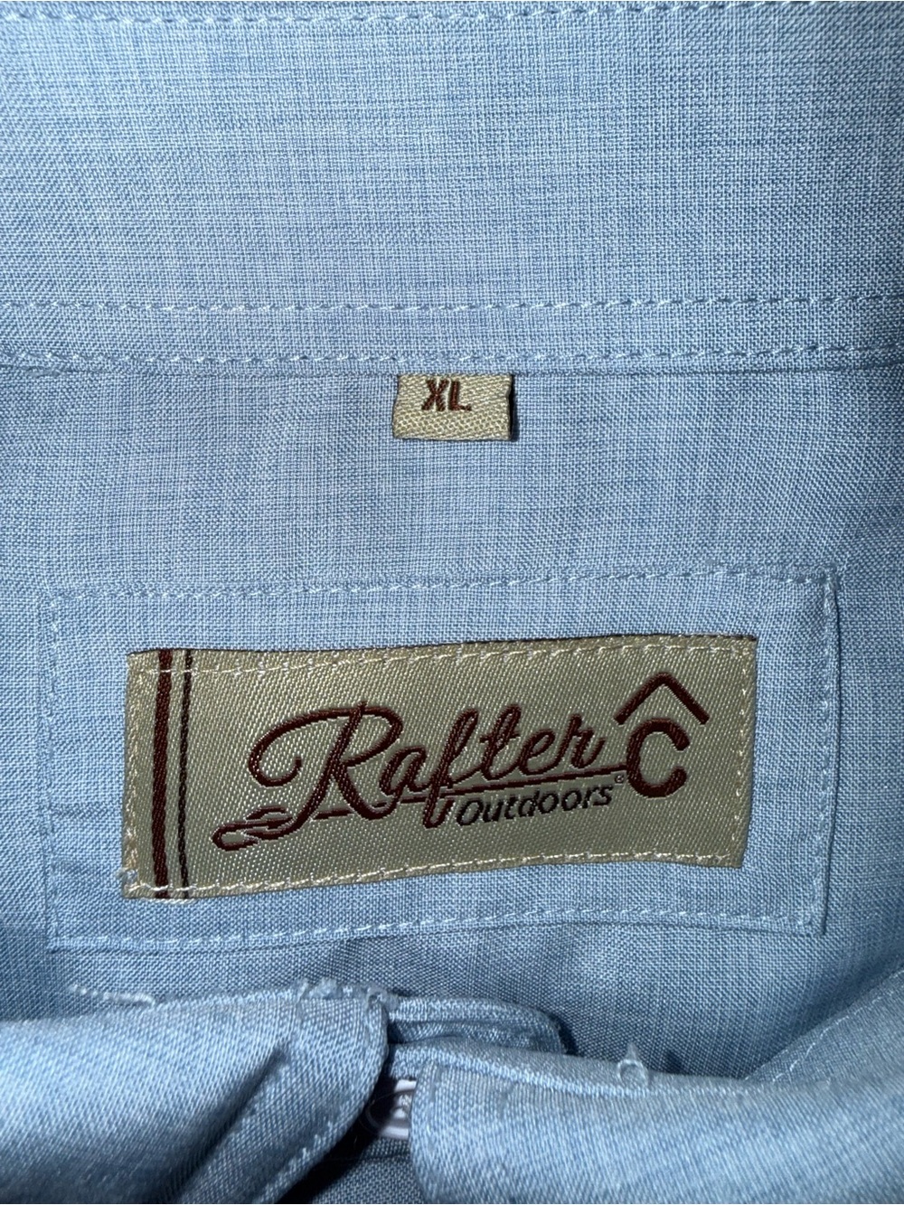 Men's Pearl Snap Western Shirt in Blue Gray Color, Short Sleeve, XL - Picture 7 of 8